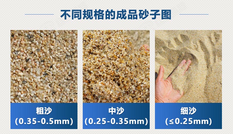 不同规格的精品砂